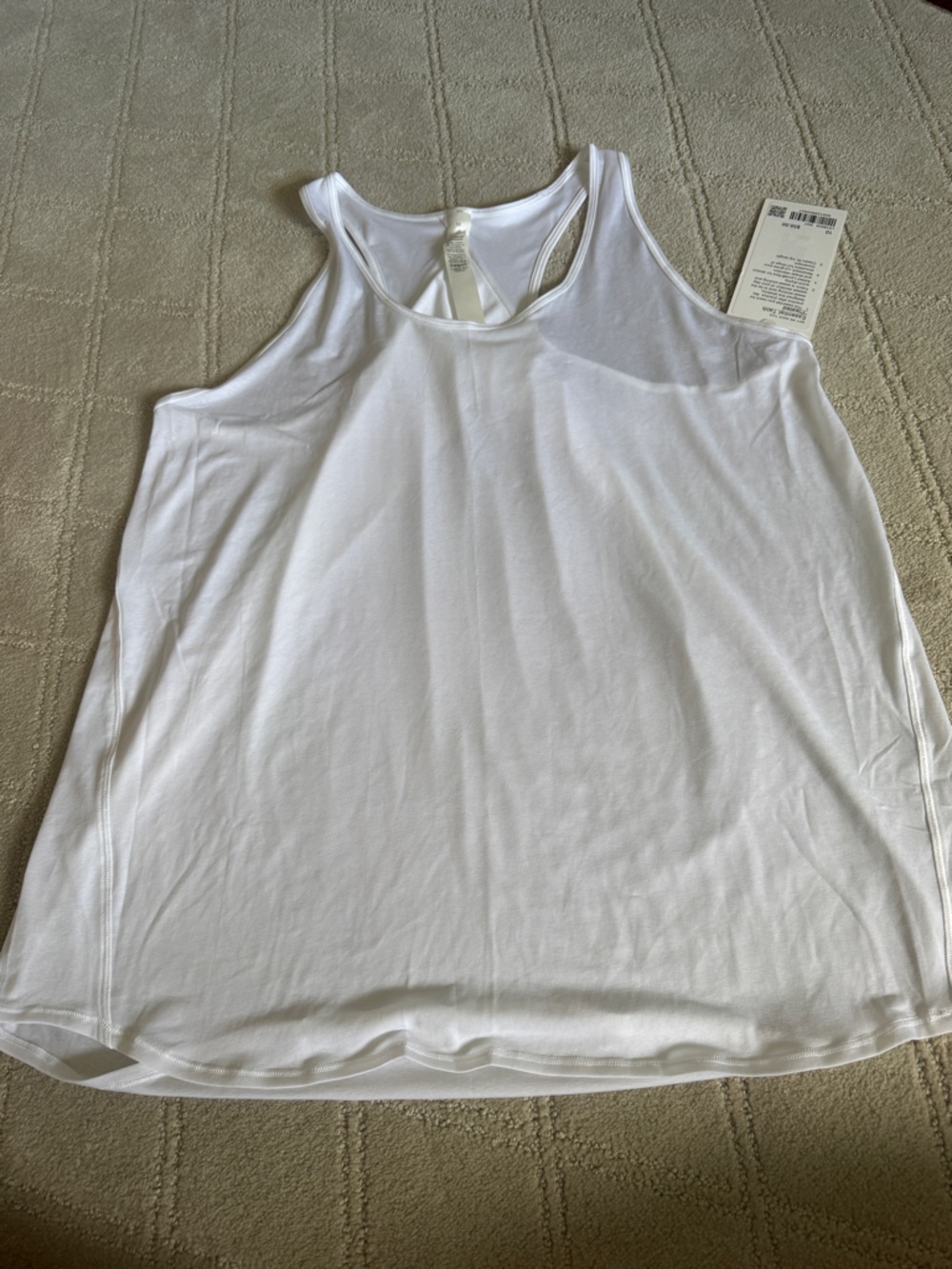 NWT lululemon Essential Tank pleated 10 white